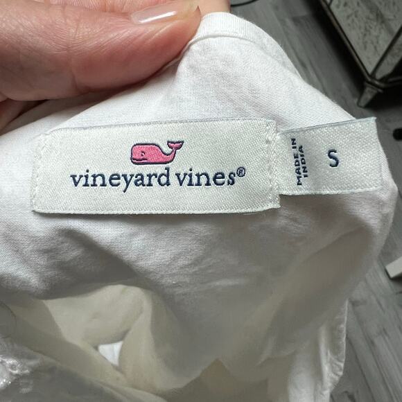 Vineyard Vines Island White Eyelet Tiered Dress Small - Picture 3 of 4